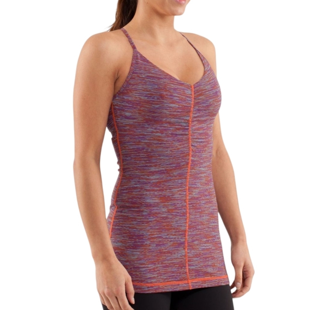 Lululemon Open Your Heart Tank Women 8 Pink Back Detail